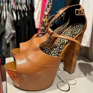 Jessica Simpson Leather Platform Heels